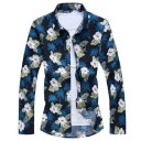 Herenoverhemd met bloemen F626 8