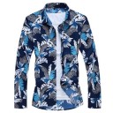 Herenoverhemd met bloemen F626 13