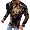 Herenoverhemd met bloemen F646 1