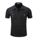Herenoverhemd met korte mouwen F478 3