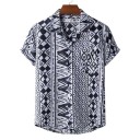 Herenoverhemd met patroon F434 23