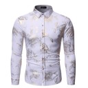 Herenoverhemd met rozen F803 2