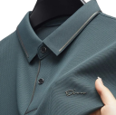 Herenpoloshirt korte mouw met kraag en knopen Effen elegant shirt van polyester en spandex 9