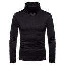 Herenpullover met lange mouwen en col Slim fit Effen gebreide pullover Elegante mode Herfst winter pullover Polyester 5