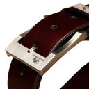 Herenriem van echt leer, breedte 3,8 cm. Elegante riem met een stevige gesp van een legering. Kwaliteitsriem voor jeans, pantalons en pakken. 2