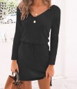 Herfst gebreide jurk A2756 6