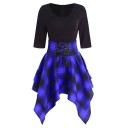 Herfstjurk met geruite rok 5