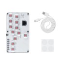 Herná klávesnica 210 × 120 × 18 mm Priehľadná biela Hitbox Leverless Controller 18 kláves RGB USB-C Pre PC PS4 PS3 Switch Steam Nízka latencia Turbo funkcia 2