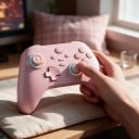 Herní ovladač Bluetooth i kabelový s Hallovým efektem RGB podsvícením a dobíjecí stanicí pro PC Steam Nintendo Switch iPhone i Android 4