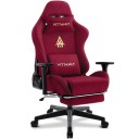 Herní židle otočná ergonomická s naklápěcím opěradlem 90° až 155° opěrka nohou a bederní polštář umělý semiš do kanceláře i pracovny u PC 6