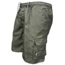 Herr cargoshorts för friluftsliv, knälånga, lös passform, praktiska fickor, resår i midjan, bekväma shorts för vandring och fritid i naturen 5