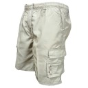 Herr cargoshorts för friluftsliv, knälånga, lös passform, praktiska fickor, resår i midjan, bekväma shorts för vandring och fritid i naturen 4