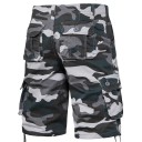 Herr kamouflage friluftsshorts i bomull, andningsbara, korta byxor med sidficka, knälånga, bekväma sommarshorts för vandring och fritid 3