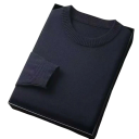 Herr klassisk stickad tröja med långa ärmar Enfärgad mjuk lätt avslappnad tröja Polyester Rund halsringning Olika färger 15