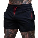 Herr Sommarfitnessshorts Tunna Löparsportshorts Andningsbara Träningsshorts med Dragsko Avslappnad Lös Passform 2