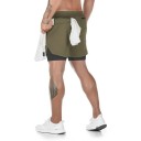 Herr sommarsportshorts med dubbla lager, snabbtorkande strandshorts för löpning och fitness, andningsbara, lätta shorts med foder 7