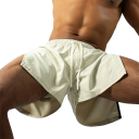 Herr sommarsportshorts Snabbtorkande Andningsbar Svetttransporterande Dragsko Dragkedja i sidan Lätt material för träning och fritid 5