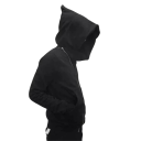 Herr svart zip hoodie 7
