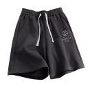 Herr vida casualshorts med emoji-tryck Tunna sommarshorts med lös passform och bekväm passform Snygga fritidsshorts för både hemma och utomhus 1