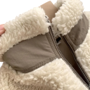 Herr vinterjacka Unisex plysch varm jacka med hög krage Dragkedja Fickor Fickor med dragkedja på bröstet Polyester varm vinterdesign 3