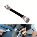 Herramienta de acero inoxidable para desmontar radio y tapicería de coche 20x3 cm Palanca para paneles interiores Separador de clips para reparaciones 4