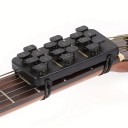 Herramienta de aprendizaje de guitarra con 18 teclas, ayuda para el aprendizaje de acordes, fácil de tocar para principiantes, accesorios de guitarra negros 2