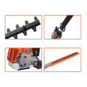 Herramienta de jardín multifuncional 6 en 1 motor de gasolina de 52cc 8500 rpm negro-naranja para cortar césped, podar ramas y mantener el jardín 2