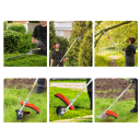 Herramienta de jardín multifuncional 6 en 1 motor de gasolina de 52cc 8500 rpm negro-naranja para cortar césped, podar ramas y mantener el jardín 4