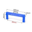 Herramienta de medición de altura del sillín de bicicleta 10 x 4 cm Medidor de altura de sillín de bicicleta de aluminio azul Ajuste y calibración 6