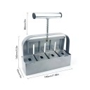 Herramienta manual para bloquear tierra para plántulas 190x55x140x80 mm Suministros de jardín de invernadero 3 tipos de agujeros para semillas 2