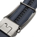 Herrbälte av äkta nötläder med automatiskt spänne Elegant läderbälte Högkvalitativ modeaccessoar för både kostym och jeans 2
