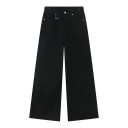 Herrbyxor med rakt snitt, lös passform, vida ben, avslappnade jeans för staden och fritiden, bekväm denimmodell 1