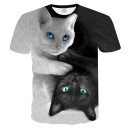 Herre 3D T-shirt - Katte 2