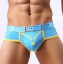 Herre boxershorts i bomuld med bælte og lynlåsmotiv J3059 6