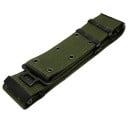 Herre bredt bælte i militærstil Holdbart nylonrem med metaløjer Massiv metalspænde Længde 140 cm og bredde 5,5 cm 1