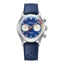 Herre Chronograf Ur med Tachymeter Luminiscerende Indeks BGW9 Vandtæt 100 m Urkasse 38 mm Rustfrit Stål 316L Gummirem FKM 12