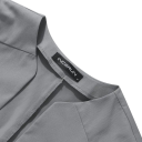 Herre crop top jakke i polyester Moderne kort jakke til mænd uden lukning med lommer Ensfarvet uregelmæssig stil jakke i forskellige farver 12