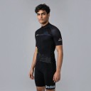 Herre cykelsæt Trøje med korte ærmer og bibshorts med indlæg 90 % polyester og 10 % Lycra Sort med gule detaljer 3