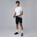 Herre cykelsæt Trøje med korte ærmer og shorts med indlæg 90 % polyester og 10 % Lycra Hvid trøje med prikker og sorte shorts 4