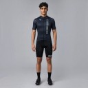 Herre cykelsæt Trøje med korte ærmer og shorts med seler og pude 90 % polyester og 10 % Lycra Mørkeblå stribet 4