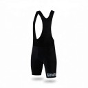 Herre cykelshorts med seler og indlæg Bredde seler Elastisk materiale 90 % polyester og 10 % Lycra Sort med hvidt tryk 1