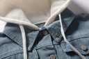 Herre denimjakke med hætte A1489 5