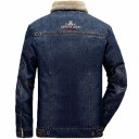 Herre denimjakke med pels J1415 3