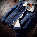 Herre denimjakke med pels J2052 10
