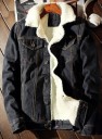 Herre denimjakke med pels J2052 9
