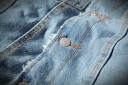 Herre denimjakke med pels J2052 6