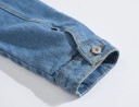 Herre denimjakke med pelskant 2