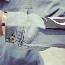 Herre denimjakke med print A1490 4
