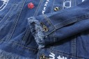 Herre denimjakke med print 4