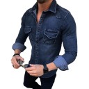Herre denimskjorte F536 3